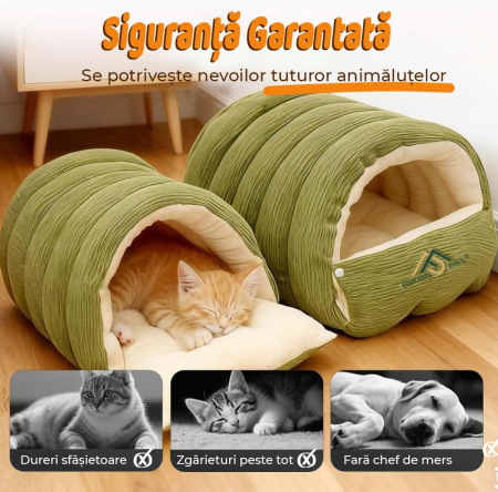 Culcus Pentru Caini si Pisici Verde [3]