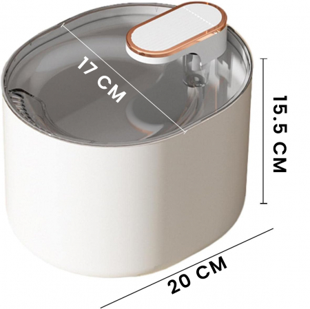 Dispenser apa pentru caini si pisici - alb [9]