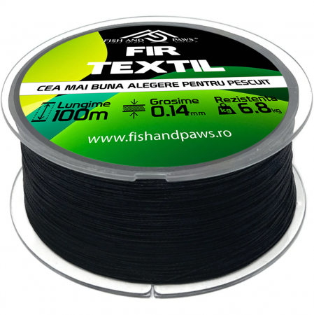 Pescuit - Fir textil pentru pescuit - Negru