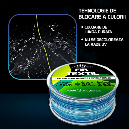 Fir textil pentru pescuit - Albastru [3]