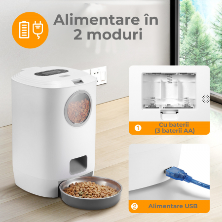 Hranitor automat pentru caini si pisici cu inregistrare vocala [5]