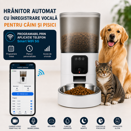 Hranitoare - Hranitor automat -  Smart Wifi 5G