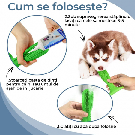 Jucarie interactiva de mestecat pentru caini, Verde, L [1]