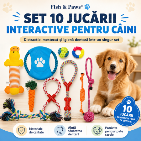Jucarii interactive de mestecat pentru caini, set de 10 [0]