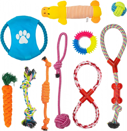 Jucarii interactive de mestecat pentru caini, set de 10 [6]