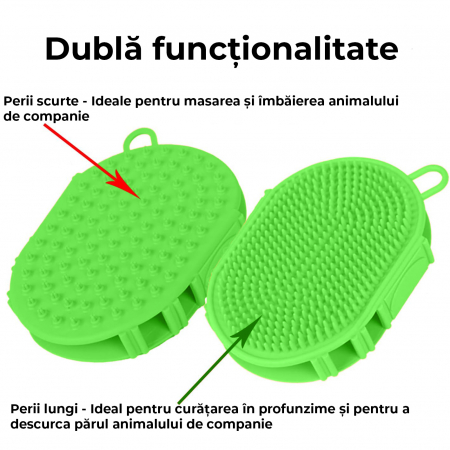 Perie 2 in 1 pentru animale de companie - verde [1]
