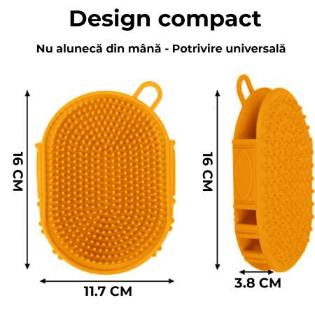 Perie 2 in 1 pentru animale de companie - portocaliu [7]