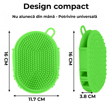Perie 2 in 1 pentru animale de companie - verde [7]
