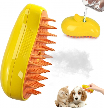 Perii - Perie pentru animale de companie cu aburi - Galben