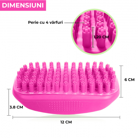 Perie de spalat pentru caini si pisici - roz [8]
