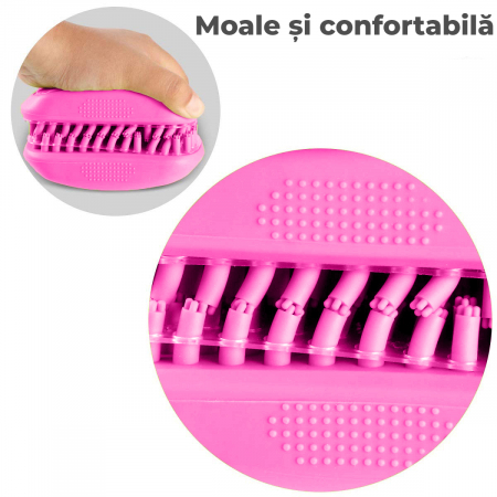 Perie de spalat pentru caini si pisici - roz [2]