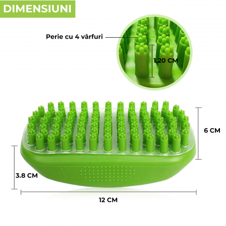 Perie de spalat pentru caini si pisici - verde [9]