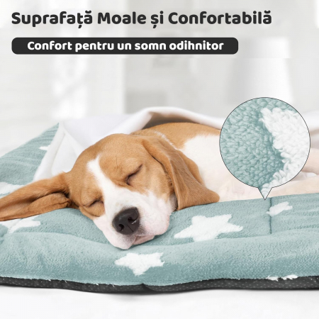 Saltea pentru caini si pisici Albastru [4]