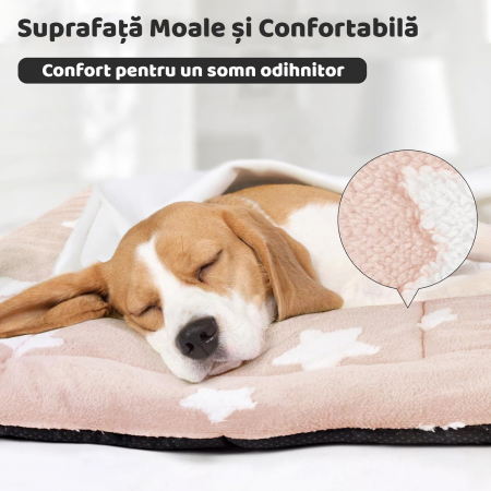 Saltea pentru caini si pisici Roz [4]