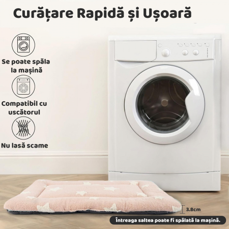 Saltea pentru caini si pisici Roz [5]
