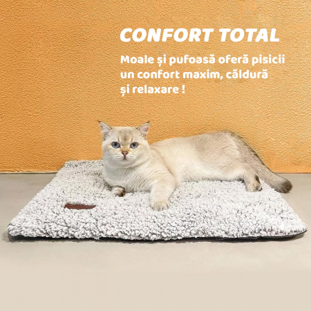 Saltea termica pentru caini si pisici Gri Deschis [5]