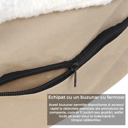 Scaun auto de protectie pentru animale de companie - Bej [4]