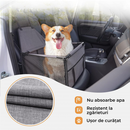 Scaun auto de protectie pentru animale - Gri [5]
