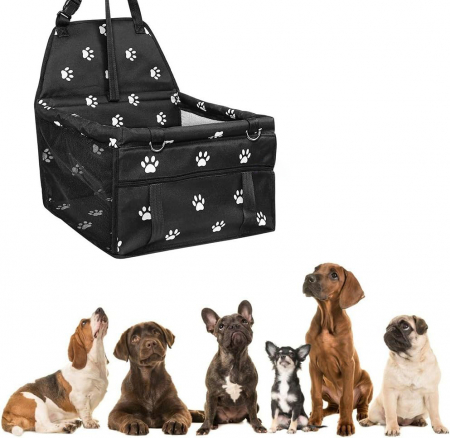Scaun auto de protectie pentru animale - Negru [7]