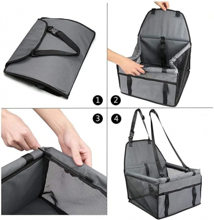 Scaun auto de protectie pentru animale - Gri [2]