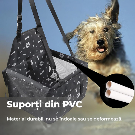 Scaun auto de protectie pentru animale - Negru [4]