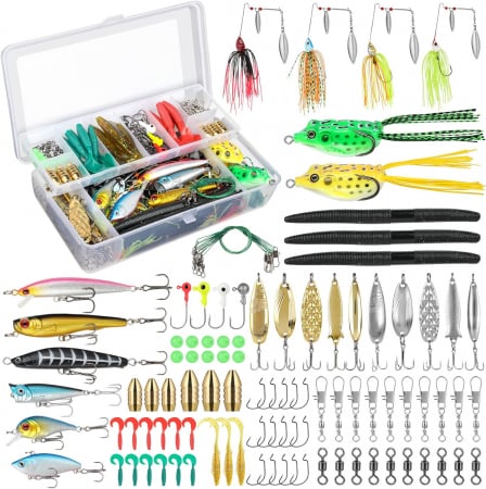 Pescuit - Set 102 momeli artificiale si accesorii pentru pescuit