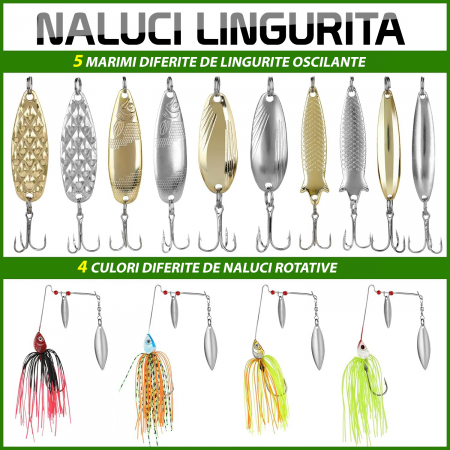 Set 102 momeli artificiale si accesorii pentru pescuit [4]