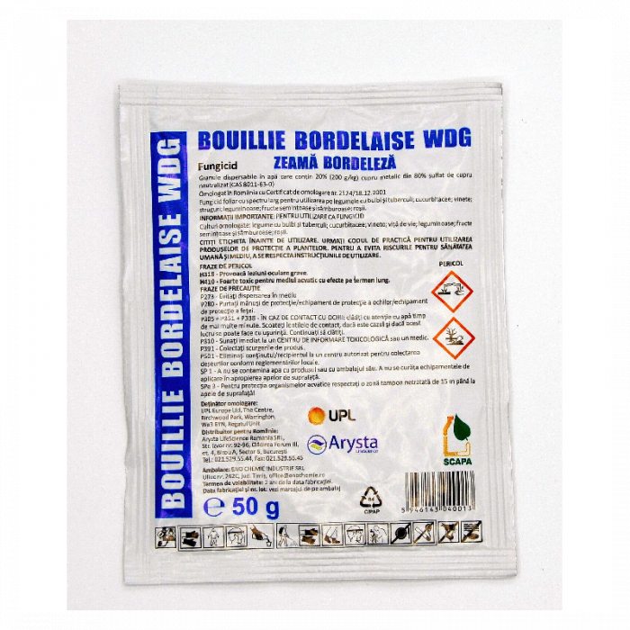 Fungicid contact Zeama Bordeleza (Bouillie Bordelaise) - 50 g [1]