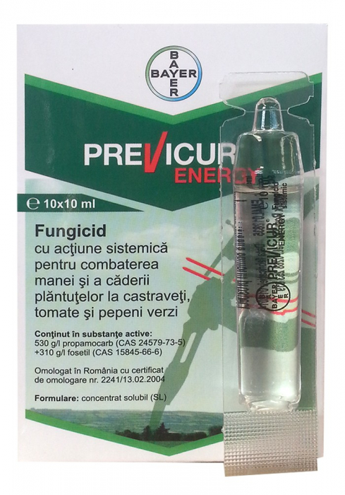 Fungicid PREVICUR ENERGY - 10 ml, Bayer, Sistemic, Castraveti, Tomate, Pepeni verzi [1]