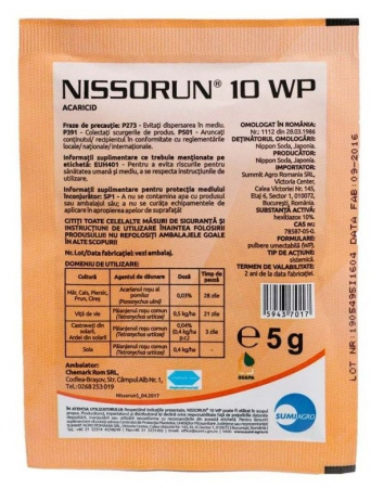 Insecticid acaricid NISSORUN 10 WP - 5 g, Sumi Agro, Sistemic, Rosii, Ardei [1]
