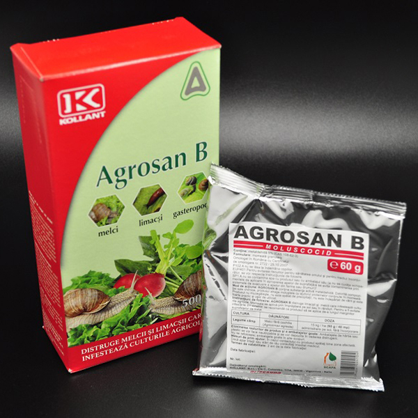 Moluscocid AGROSAN B - 60 g, Kollant, Combate Melcii, Limacsii, Gasteropodele [1]