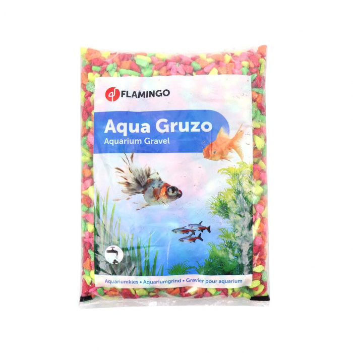 NISIP PENTRU ACVARIU FLAMINGO CURCUBEU MIX NEON 1KG [2]