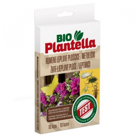CASA SI GRADINA - Bio placi adezive galbene, fluturasi Bio Plantella - 10 buc/set, Afide, Musculita alba, Paduchi