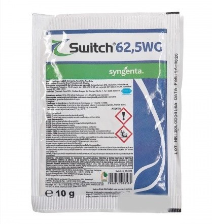 AGRICULTURA - Fungicid SWITCH 62,5 WG - 10 g, Syngenta, Sistemic, Flori, Legume, Vita de vie