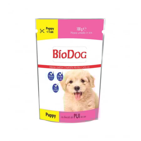 Hrana - HRANA UMEDA PENTRU CATELUSI BIODOG PLIC PUPPY PUI IN SOS 100g