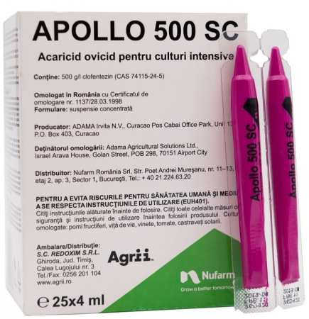 Insecticid APOLLO 500 SC - 4 ml, Nufarm, Contact, Acaricid, Pomi ...