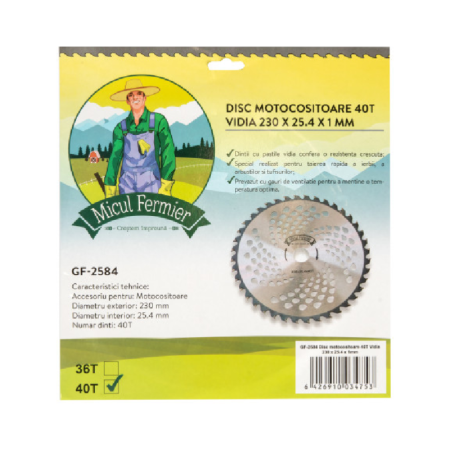 Casa si gradina - Disc motocositoare 40T Vidia 230x25.4x1mm