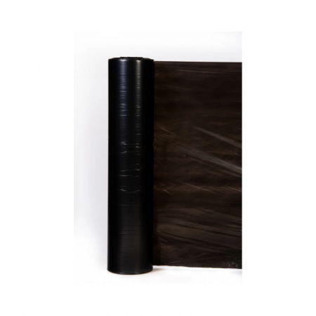 Sere si solari - Folie neagra pentru mulcire neperforata de 15 microni de 1.2 x 500 m