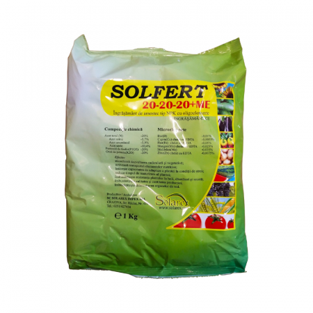 Ingrasaminte - Ingrasamant Foliar Solfert 20 - 20 - 20 + Me 1 kg x 12 buc