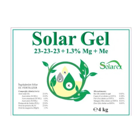 Acasa - Ingrasamant Solar Gel 23-23-23+1.3% Me + Mg, 4 kg