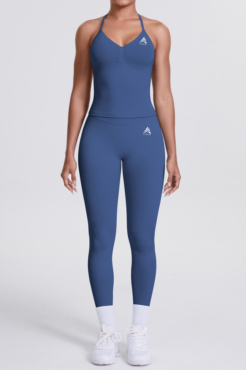 Colant lung FITSKIN  V-Form Longline Anthracit Blue [3]