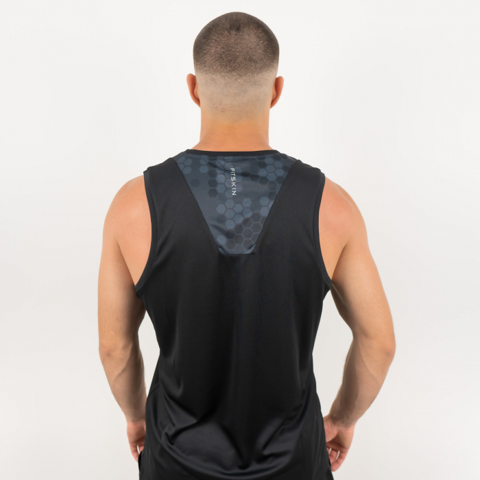 Men Black Camo Tank Top FITSKIN Future [4]