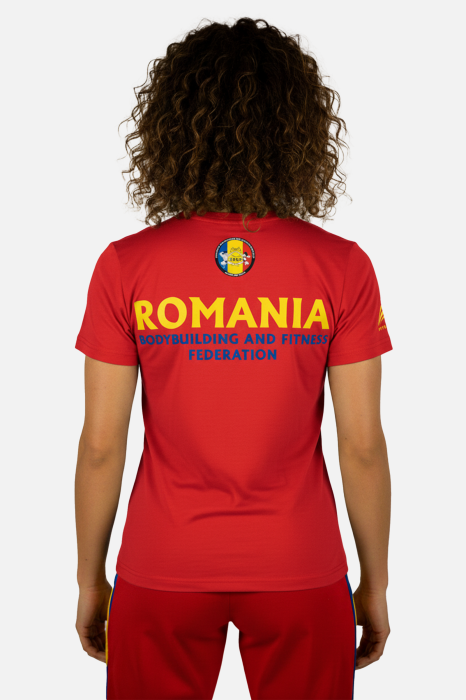 Tricou Bumbac Feminin Oficial FRCF Rosu [2]