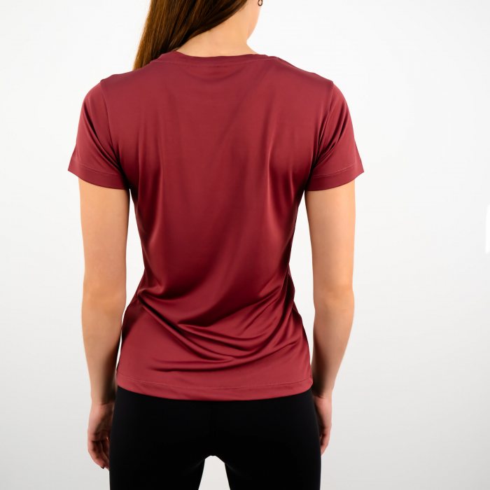 T-shirt Women FITSKIN Basic Maroon [3]