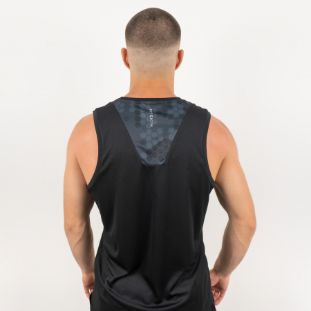 Men Black Camo Tank Top FITSKIN Future [3]