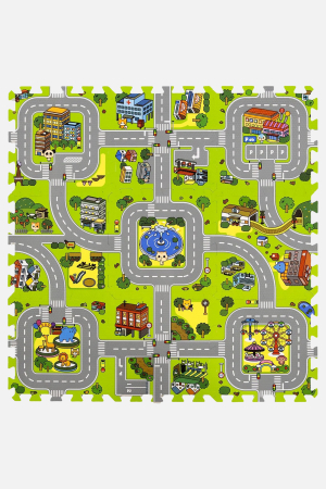 Saltea Tatami cu Tematica Trafic Rutier pentru Copii 1 cm [3]