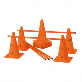 Gym Equipment - COMPLETE SET WITH 10 CONES (40 CM) AND 5 POLES (100 CM)
