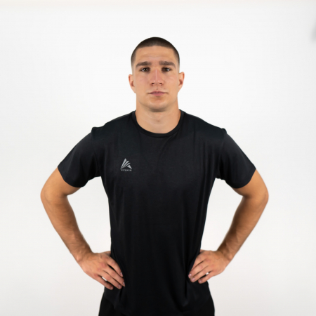 Collections - Men Black T-shirt FITSKIN Basic