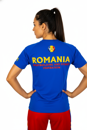 Tricou Bumbac Feminin Oficial FRCF Albastru [1]