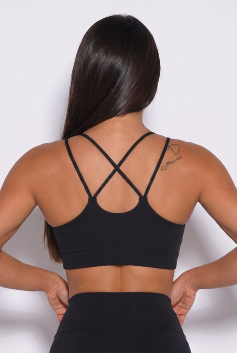 Bustiera sport cu sustinere ridicata Duo Strap, Negru [4]